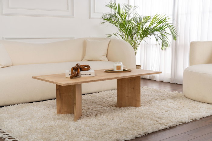 Nordure Sapphire Oak Mesa de Café Roble Zafiro Tablero Partículas Recubierto Melamina 18mm Elegante